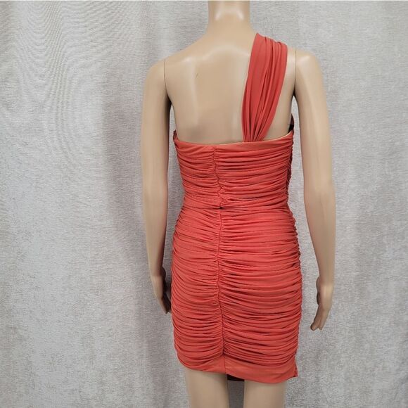 Michael Costello x REVOLVE Honor Mini Dress in Rust Ruched Bodycon - Picture 7 of 13